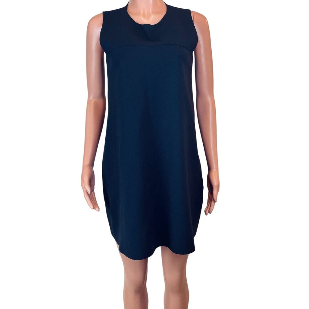 Harris Wharf London Trapeze Shift Dress Womens 44 / M Mini Navy Blue Minimalist